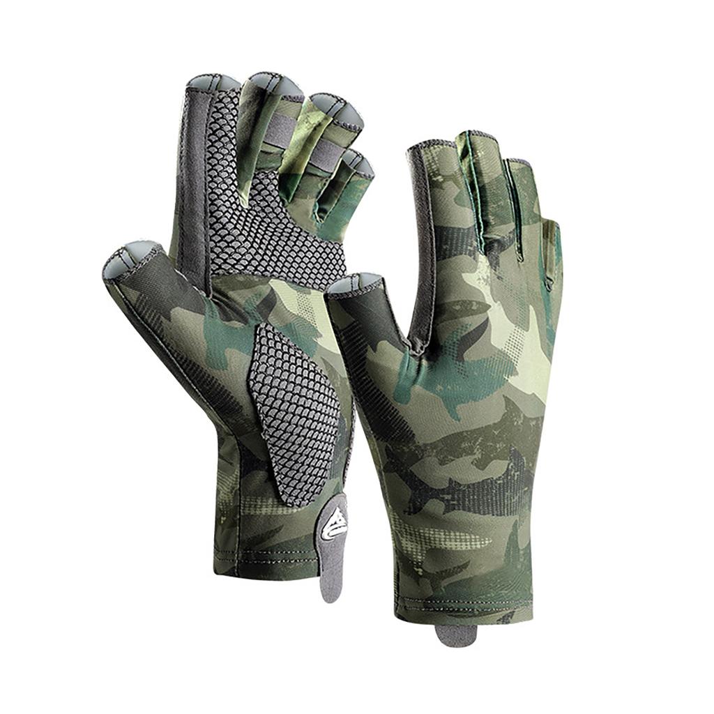 Wearable Antislip Gloves Fishing Protector Fishing Hunting Cycling Gloves Fishing Gloves Breathable Fingerless Gloves