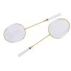 2 Player Badminton Set Low Vibration Strong Elasticity Iron Alloy Badminton Rackets Set with 3 Nylon Shuttlecocks Carry