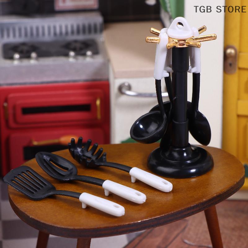 1Set Mini Plastic Spatula Utensils Model Mini Kitchenware Models Shooting Scene Props
