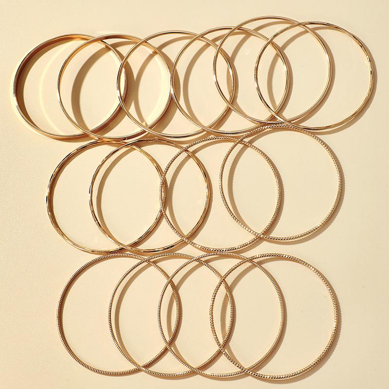 DIEZI Bohemian Vintage Hip Hop Gold Color Chain Bracelet Women Men Fashion 14pcs/Set Bangle Gift Wholesale 2025 New Jewelry