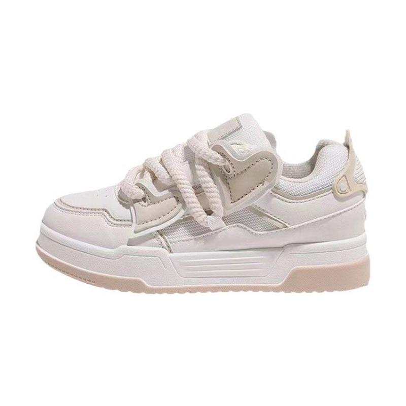 Fashion little white shoes women's spring and autumn new leather thick-soled lightweight sports shoes design sense niche casual board shoes women