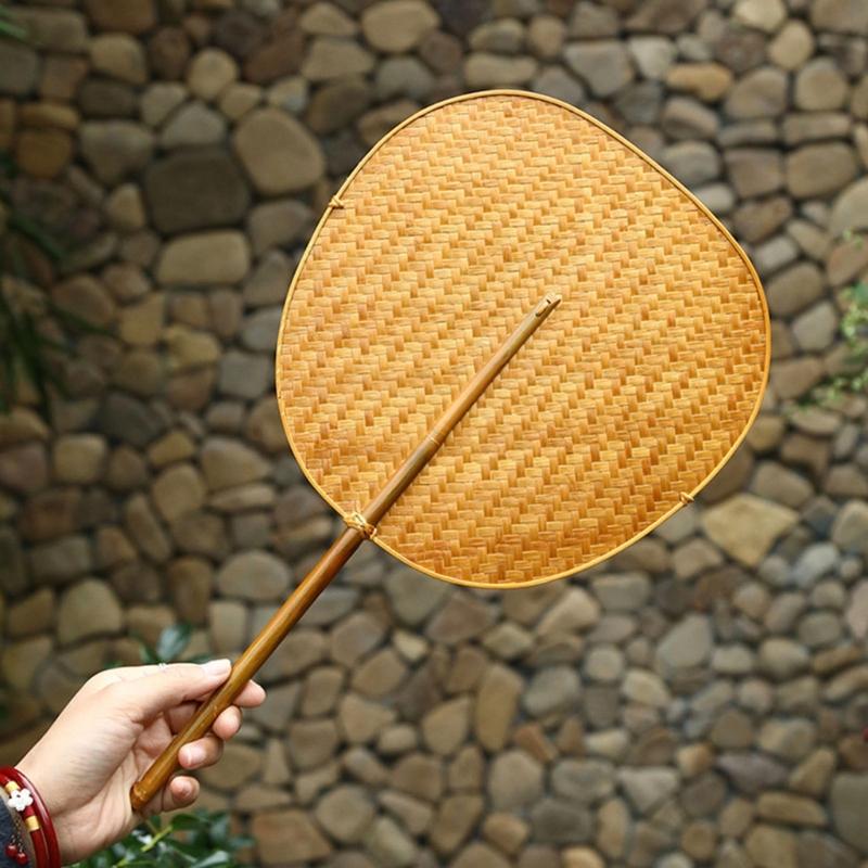 Handcrafts Bamboos Woven Fan Lightweight Cooling Fan for Summer Cooling Paddles and Weddings Parties Home Decors Gift