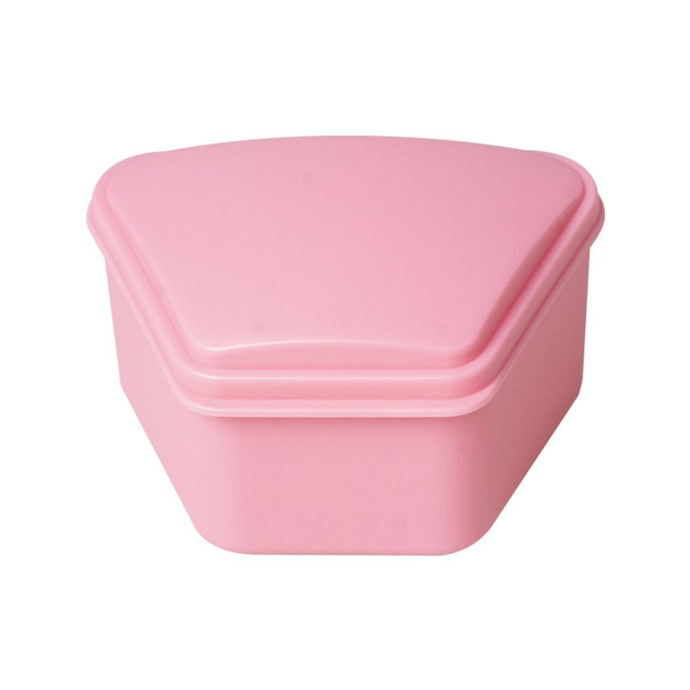 Portable Plastic Cases Denture Box Oral Cavity Cleaning Denture Storage Case Mini Tooth Clean Sanitary Drainable Storage Box
