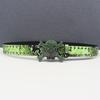 Unisex Y2K Rhinestone Skull Punk Belt with Rivet and Python Skin Design