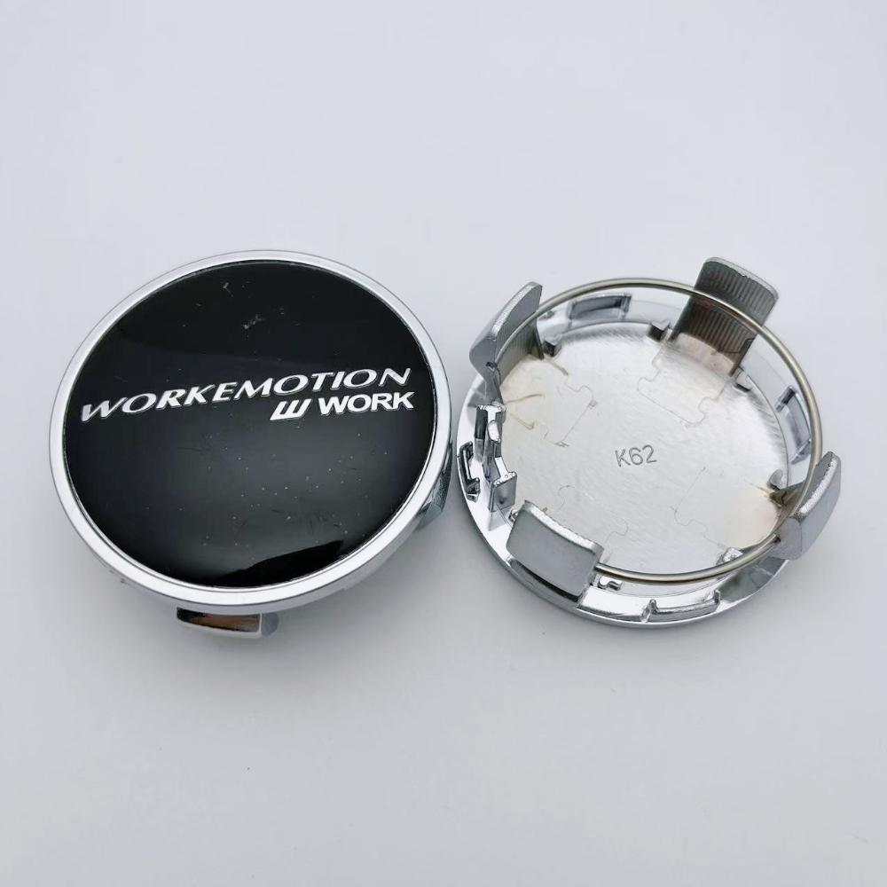 4pcs 62MM Car Wheel Center Caps With W Work Emotion Logo Emblem Badge Rims Dust Cover Wheel Hubcap for Toyota Car Accessories