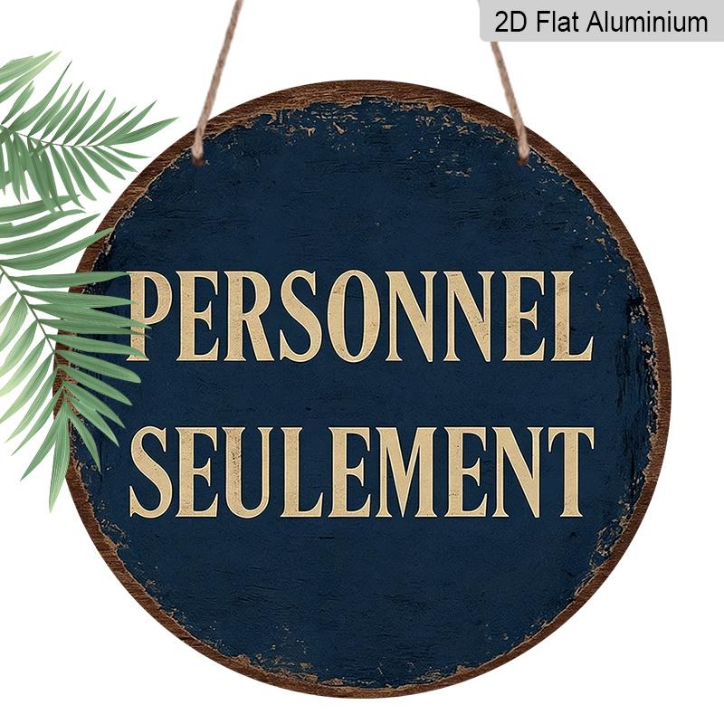 2D Flat Aluminum Vintage French-style Signage Wall Decoration, Available in Various Sizes. Suitable for Cafes, Living Rooms, Kitchens, Bars