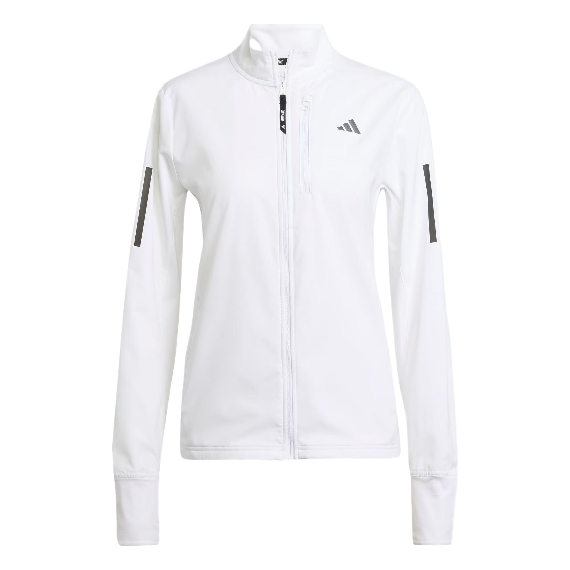 

Adidas Own The Run Night Running Reflective Windproof Water-Resistant Insulated Stand Collar Long Sleeve Running Jacket Women jackets White JW9649 S