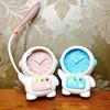 Astronaut Shaped Astronaut Desk Lamp Plastic Bedside Clocks Glowing Alarm Clock  Kids