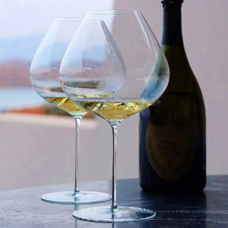 1L Large Capacity Sydonios Style Upscale Burgundy Cup Crystal Handmade Extremely Thin Wine Glass Aroma Enlarge Goblet