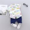 Baby Jungen Kurzarm Hemd  Kurze Hosen Set Gentleman Suit  T-Shirt Shorts Outfit