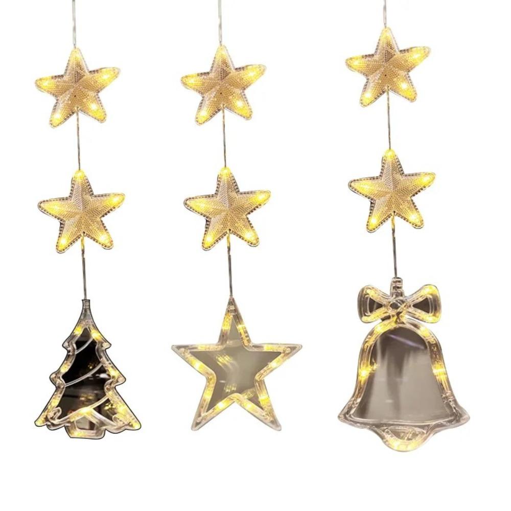 LED Christmas Sucker Light Fairy String Lights Hanging Lamp 2024 Star Lamp  Holiday Wedding Party