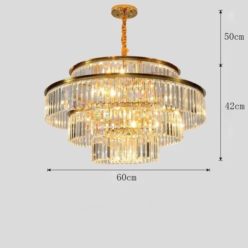 Modern living room chandelier luxury LED crystal pendant light American restaurant pendant light Home lighting Lamps for room