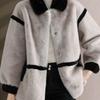 Manteau à la mode en fausse fourrure de vison pour maman Veste d'hiver pour femme épaissie Vêtement d'extérieur tendance