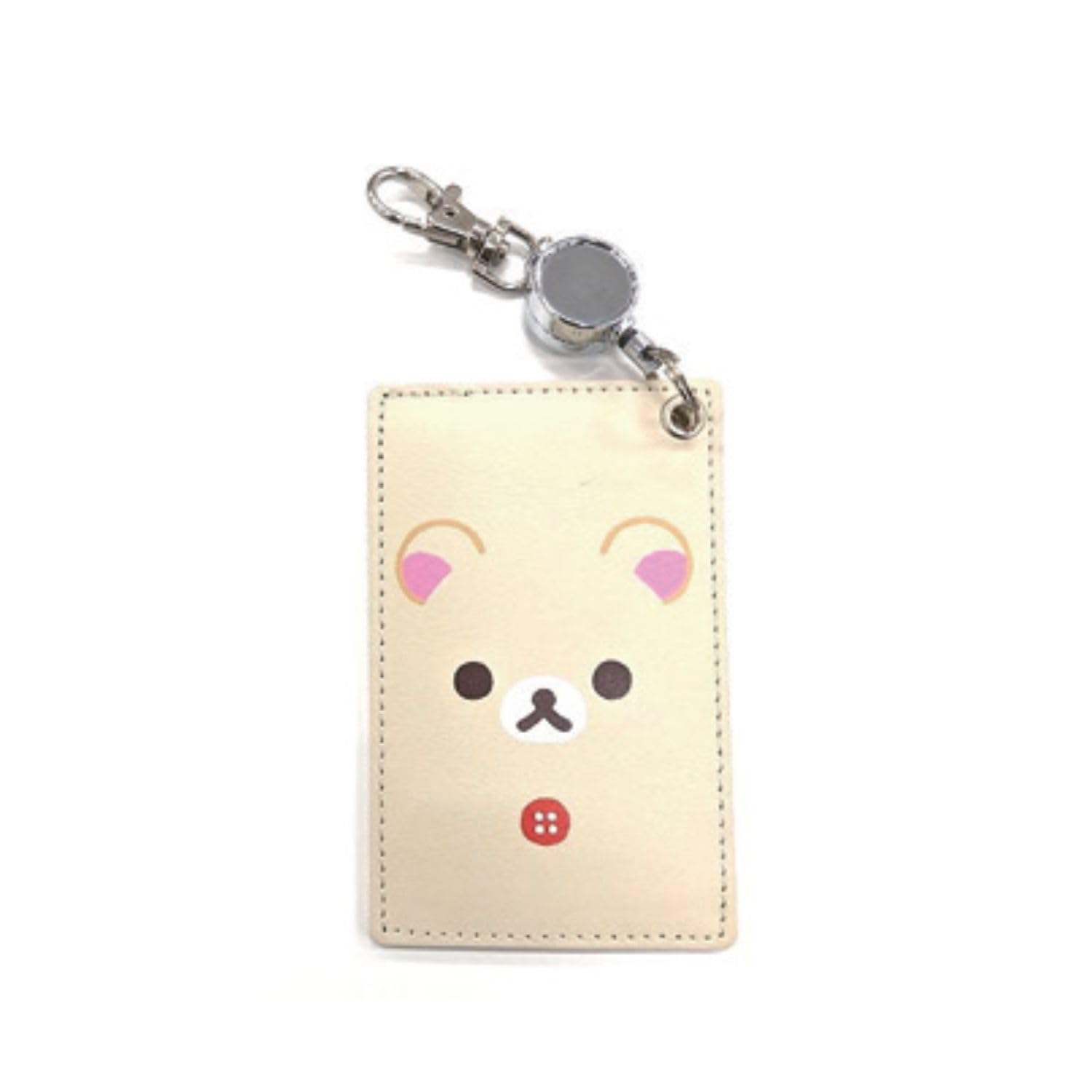 

Ushikubo Kogei Rilakkuma Genuine Leather Pass Case with Reel, Korilakkuma, Approx. H110 x W75mm, RK-022