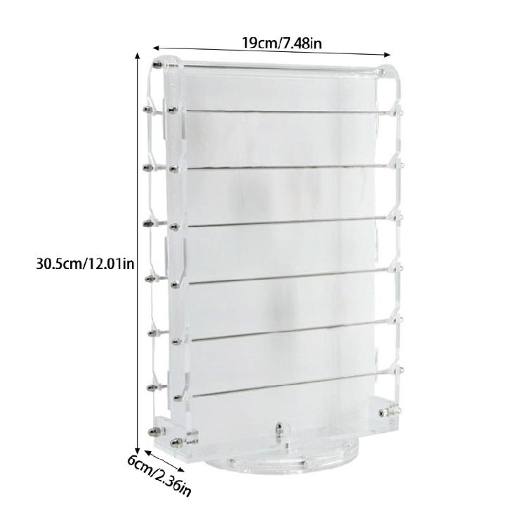 Professional Bead Display Shelf Functional Clear Acrylic Bead Display Shelf with Swivel Base for Shop Owners