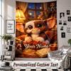 Custom Tapestry Wall Hanging, Gremlins Gizmo Personalized Name Text Home Wall Decor