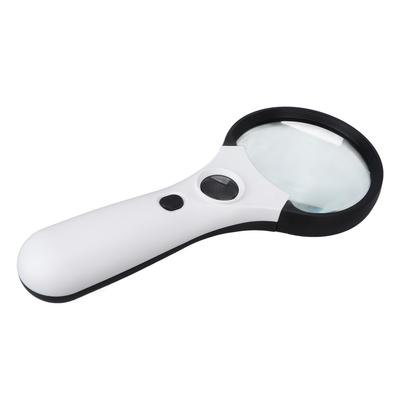 LED Magnifying Glass Good Light Transmittance 4 LEDs High Definition Handheld Magnifying Glass for Reading