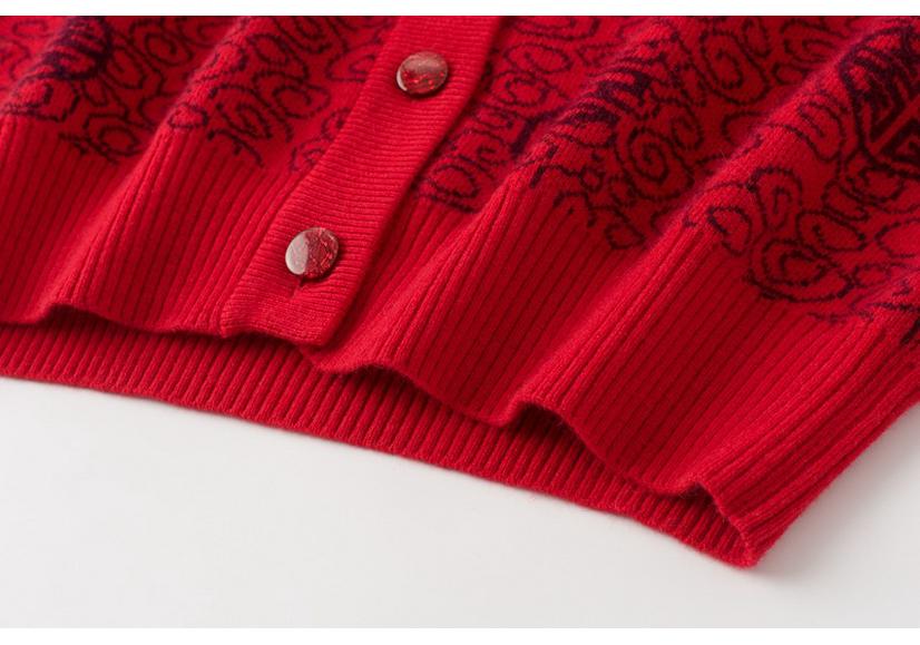 Women's Thick Wool Sweater for Middle-Aged & Elderly - Half-Zip Autumn/Winter Cardigan