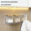 1 Set of No-Drill Wall-Mounted Spice Bag Racks -Organizer for Sauce And Spice Bags,Transparent Multi-Compartment Design