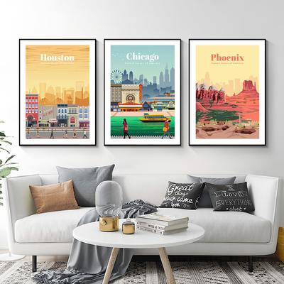 Wand Kunst Leinwand Malerei Miami New York City Karte Vereinigte Staaten Nordic Poster Und Drucke Dekor Wand Bilder Für Wohnzimmer