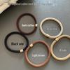 Korean Style Thick Ribbed Gold Buckle Hair Tie - Durable Daily Hair Band for Ponytails