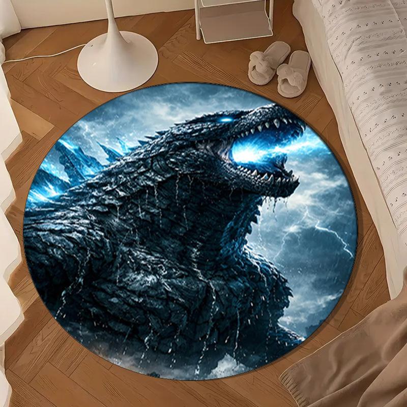 Giant Monster Rampage Round Rug for Livingroom,Bedroom, Palyroom, Chair Rug, Area rug, Circle Carpet, Large Size Decor Fan Christmas gift