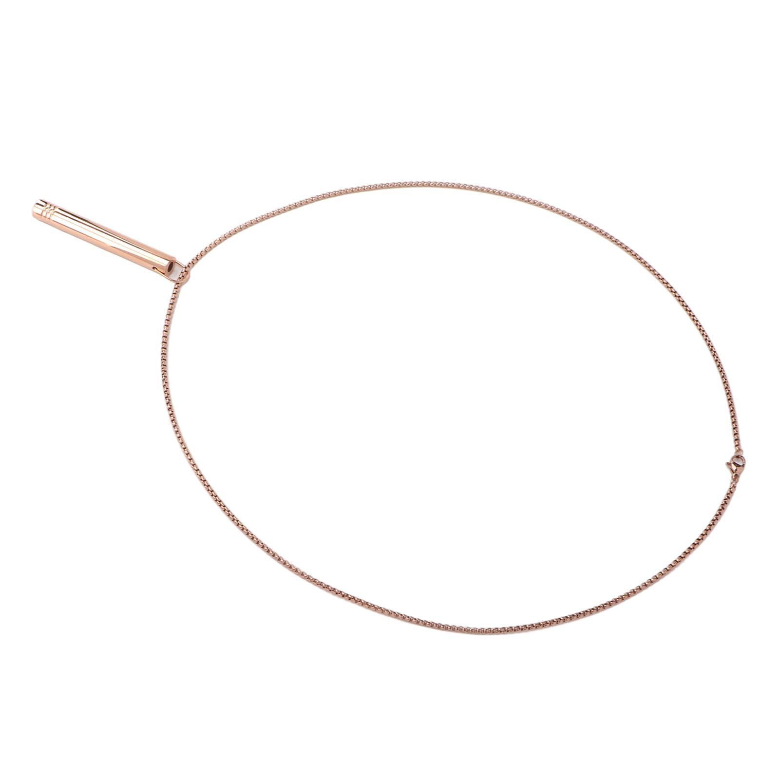 

Ожерелье для снятия стресса с дыхательными принадлежностями, стильное ожерелье из титановой стали для женщин и мужчин, черное розового золота