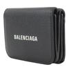 Balenciaga Cash Mini Tri-fold Wallet 593813 Black Leather Unisex Used