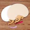 Double-Sided Thickened Xuan Paper Round Fan for Watercolor, Calligraphy, and Handwriting - Ancient Style Intangible Cultural Heritage Palace Fan.