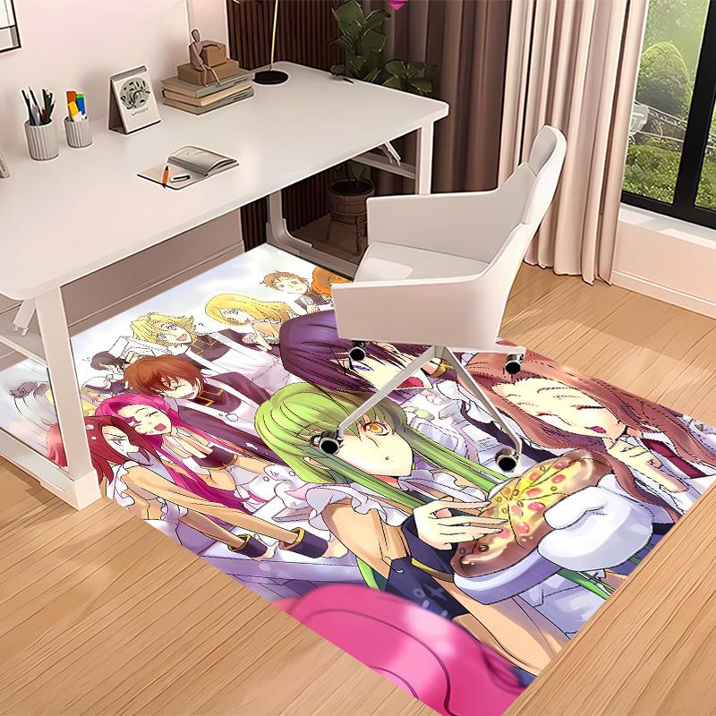 Anime Code Geass Printed Absorbent Washable Carpet,Non-Slip Bathroom Mats,Kitchen Rugs,Living Room Entrance,Camping Picnic Rugs