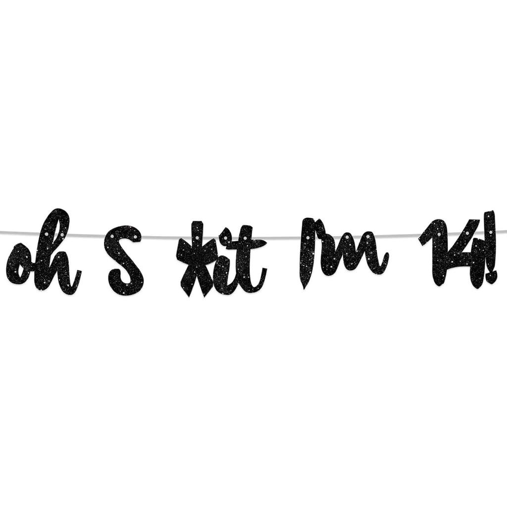 Oh I’m 30! Banner Backdrop Glitter Black Hallo Thirty Cheers to 30 Years Old Theme Decor for Man Woman Happy 30th Birthday Party Photo Studio Prop