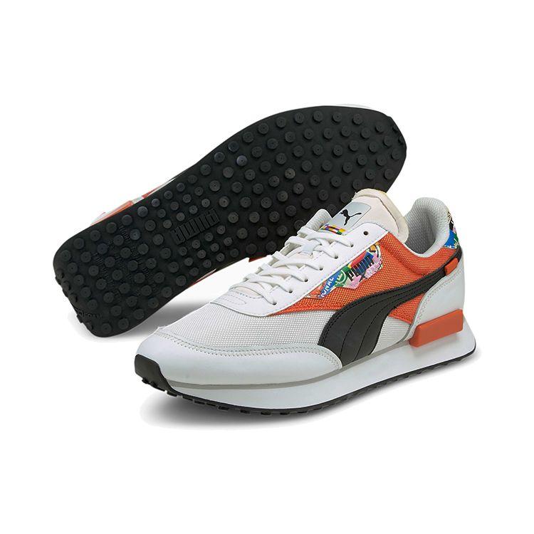 Puma Future Rider International Game Unisex Sneakers Orange White Tigerlily 375971-01
