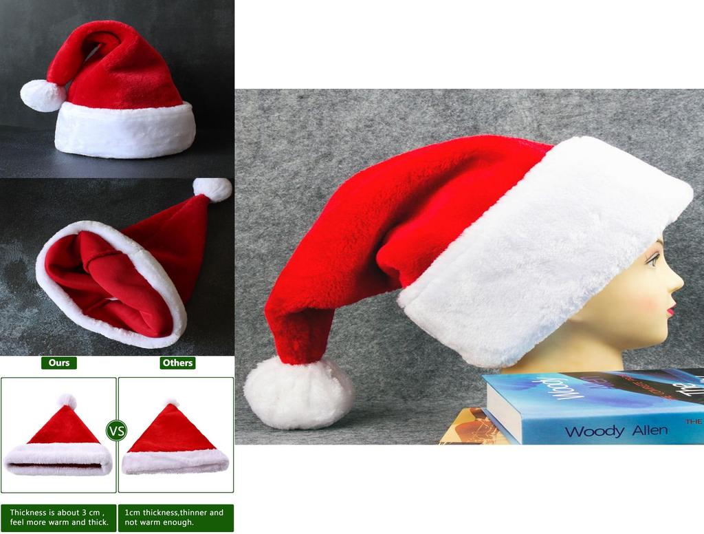 Helle und festliche Weihnachtsmütze für Kostümpartys und Weihnachtsfreude