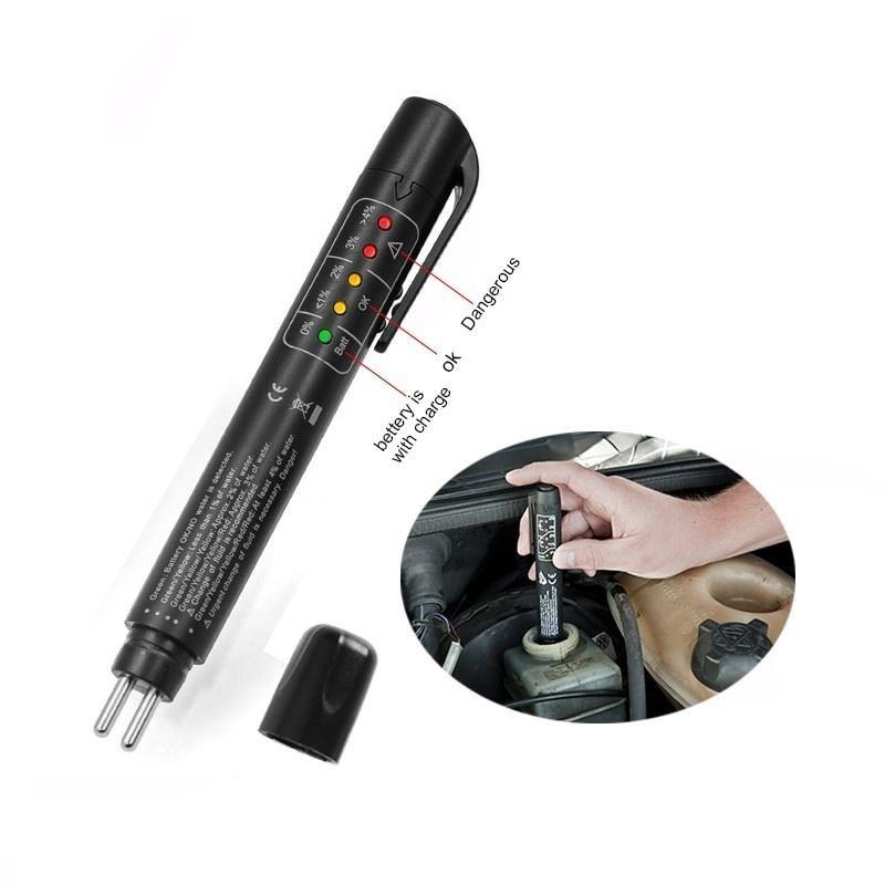Nieuwe Nieuwe Remvloeistof Vloeistof Tester Pen Met 5 LED Auto Voertuig Gereedschap Diagnostisch Gereedschap Mini Remvloeistof