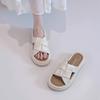 Cool slippers women's summer wear with skirt 2025 new platform casual beach sandals fashion pregnant women one-word
