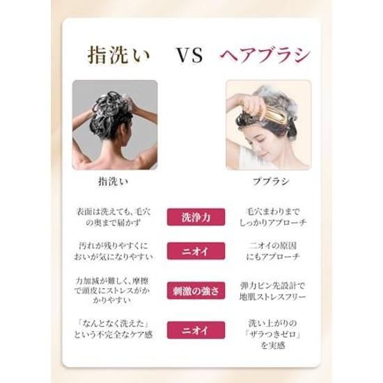 Scalp Brush Beautiful Hair Ladies Rikuto Comb Smooth Soft Shampoo Wet Dry Use Blood Circulation Promotion Loss Prevention Massage Shiny Valentines Day