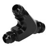 Anodizare Neagră Adaptor Fiting Bloc Y cu 3 Căi Aluminiu Accesoriu Auto 8AN Tată la 2X AN8 8AN Tată