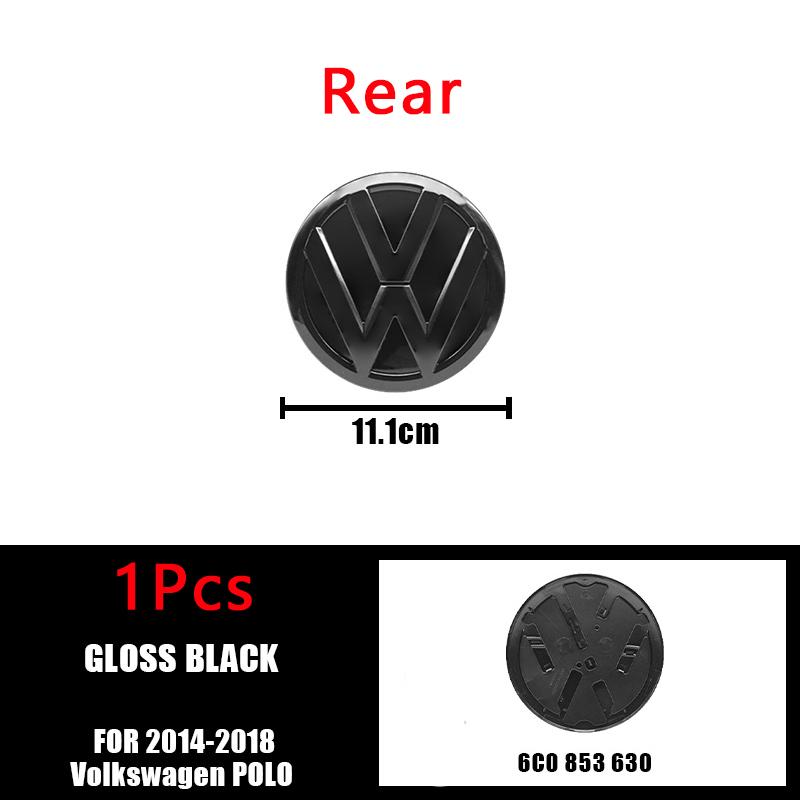

2026 Hot For VOLKSWAGEN VW 1Pc VW ABS 119mm 121mm Car Front Logo Grille Badge Trunk Badge Sticker For Volkswagen Polo 6 2014-201