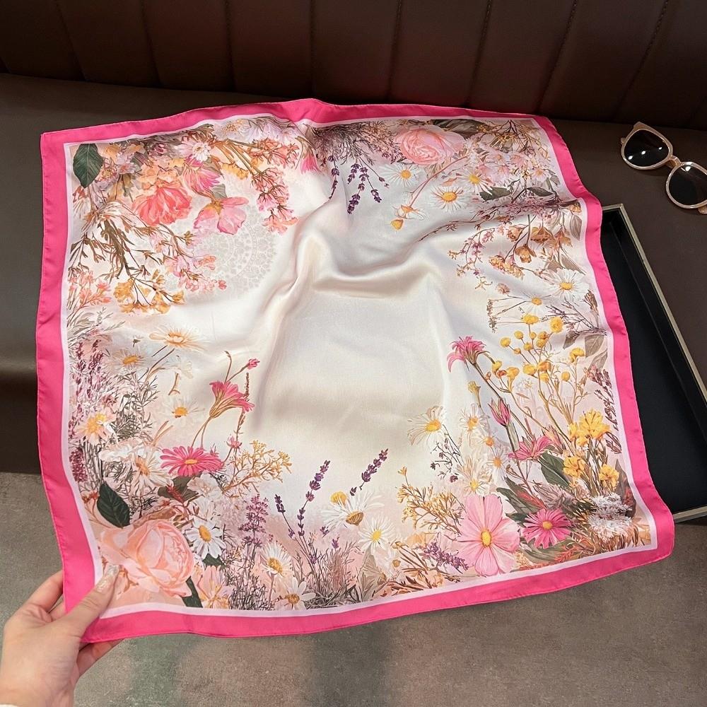 Silk Head Scarf Soft Neck Tie Fashion Square Scarf  Women Female
