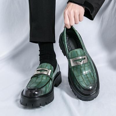Dicke Sohle große Größe neue Lederschuhe Business Fußabdeckung Business-Schuhe
