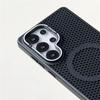 Coque Magnétique Bumper Refroidissante en Maille Nid d'Abeille pour Samsung Galaxy S2 Ultra S24 S23 Plus Support d'Objectif en Alliage Couvercle de Chargement Sans Fil