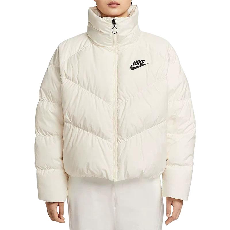 Nike Logo Letter Duck Down Windproof Warm Loose Short Sleeve Down Jacket Women Outerwear IB2964-110
