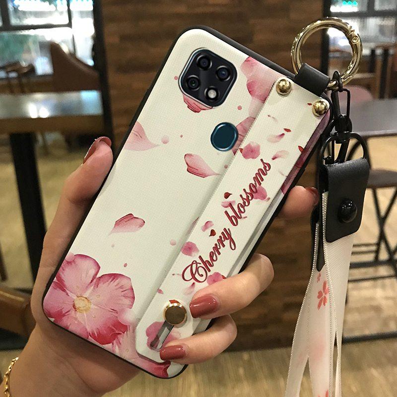 Anti-knock Kickstand Phone Case For ZTE Blade V2020 Vita/Blade20 Smart/10 Smart Protective Flower Ring Back Cover