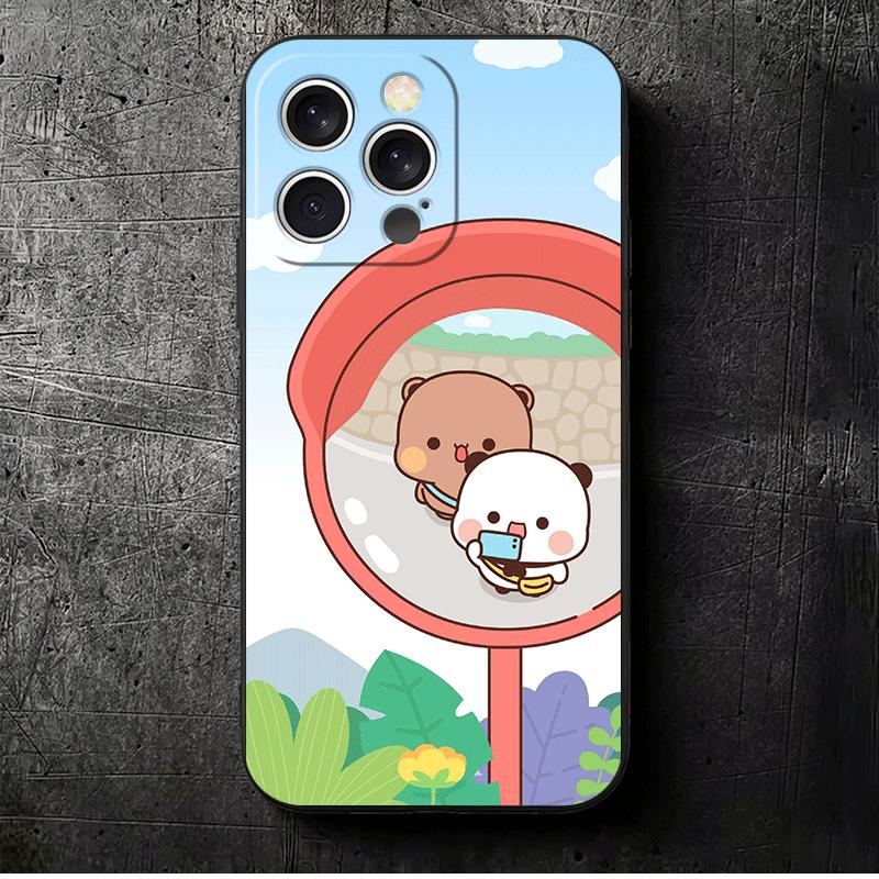 

Bubu Dudu Мультяшный Милый Мягкий Чехол для Телефона для iPhone 16 16E 17 Air 15 Pro Max 14 Plus 13 Mini 11 12 7 Черный Чехол Задняя Панель iPhone 13 Mini