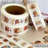 Kapibara Sealing Sticker Cute Cartoon Capybara Hand Account Decorative Sticker DIY Roll Sticker Self-adhesive Sticker