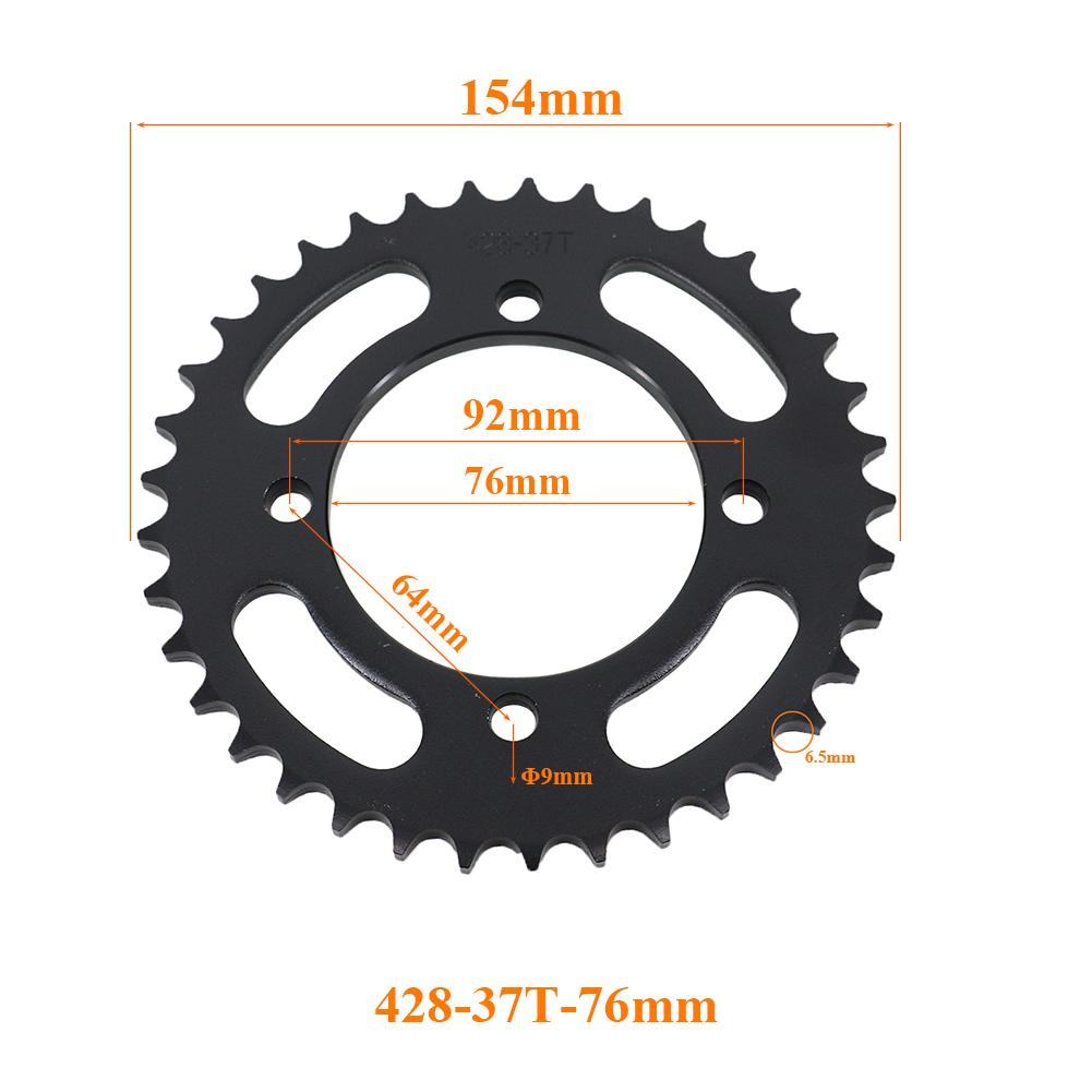 428 Chains 37T/40T/41T/43T/48T 37MM-76MM Motorcycle Chain Sprockets Rear Back Sprocket Cog For 110cc 125cc 140cc Dirt Pit Bike