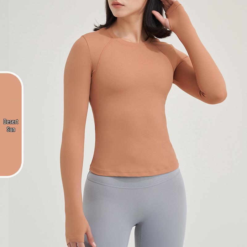 Damen Schnelltrocknendes Langarm-Yoga- und Lauf-Oberteil für Herbst und Winter