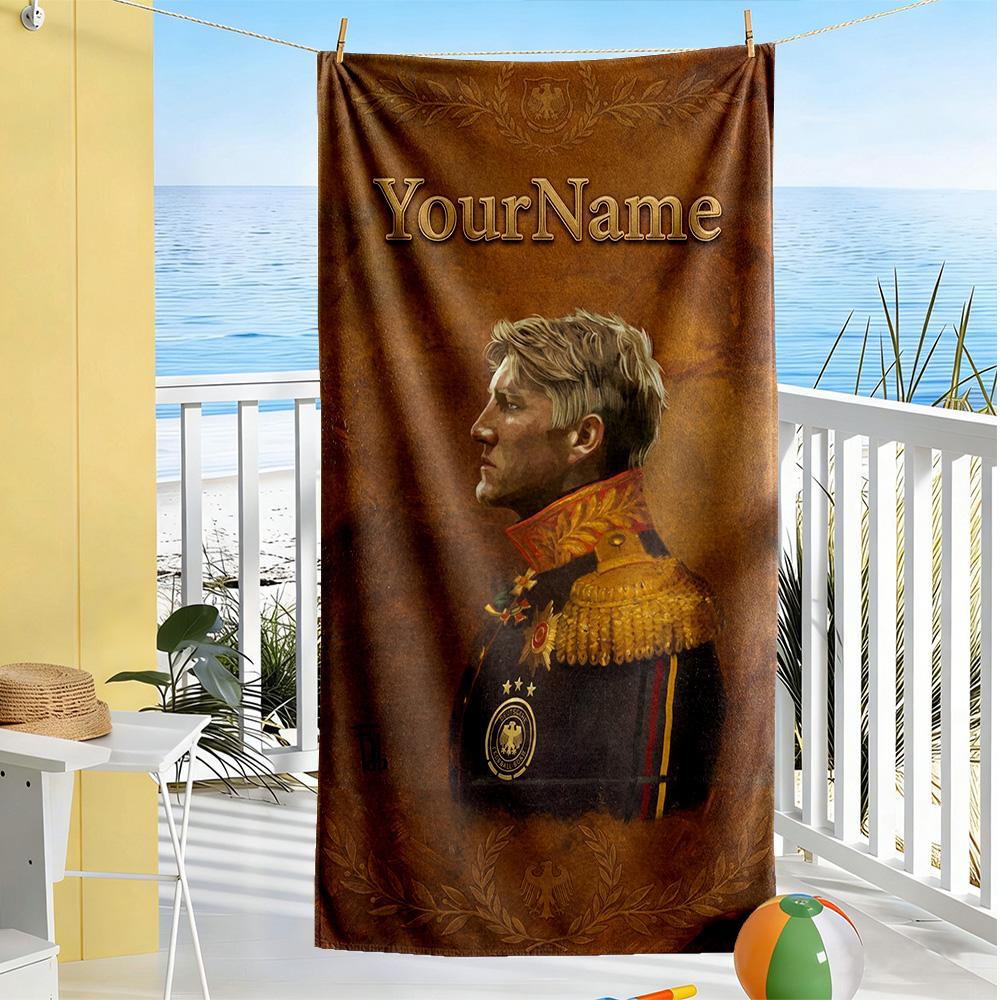 Rb Leipzig Customizable Name Beach Towel Super Soft Absorbent Portable For Swimmingbeachcamping Travel Beach Accessoriesgym