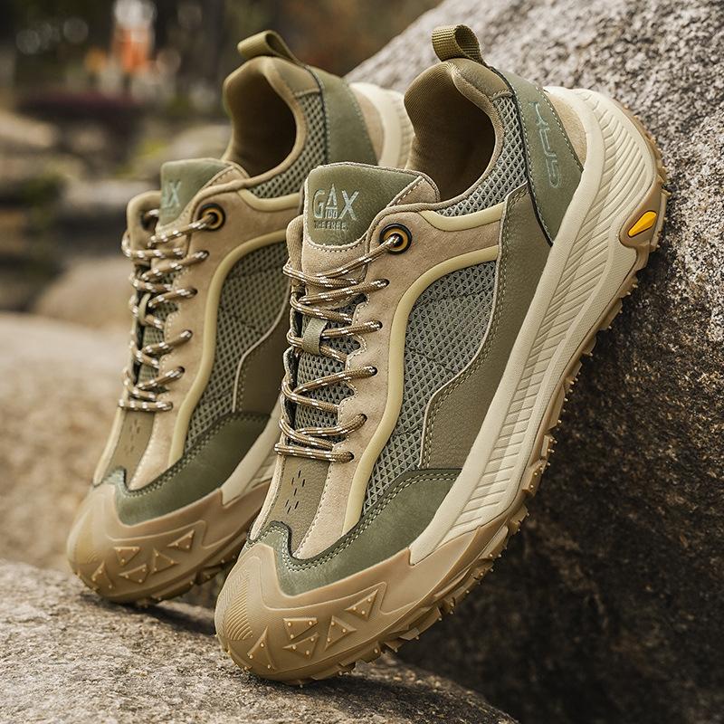 Casual Outdoor Mountaineering Sports Shoes Men's Summer Breathable Anti-collision Non-slip Off-road Shock-absorbing Running Shoes Hiking Shoes