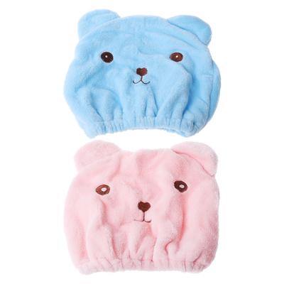 Women Girl Hair Dry Cap Hair-Drying for Head Wrapped Towel Absorbing Bathing Tu